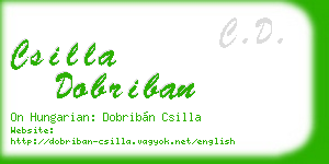 csilla dobriban business card